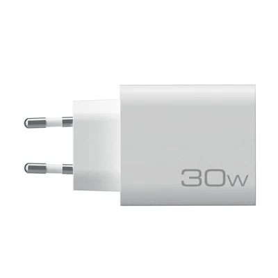 Universal οικιακός φορτιστής NOD USB-A QC3.0 & USB-C PD3.0 30W σε λευκό χρώμα