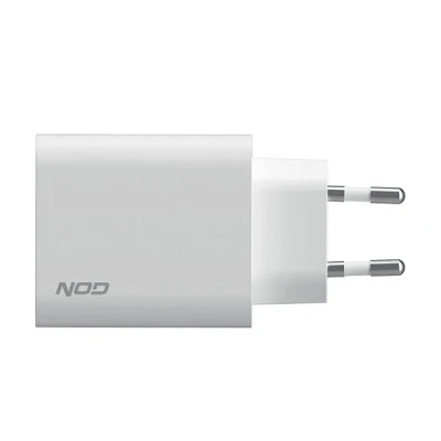 Universal οικιακός φορτιστής NOD USB-A QC3.0 & USB-C PD3.0 30W σε λευκό χρώμα