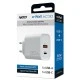 Universal οικιακός φορτιστής NOD USB-A QC3.0 & USB-C PD3.0 30W σε λευκό χρώμα