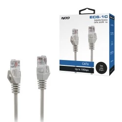 Καλώδιο δικτύου CAT6  U/UTP με μήκος 1m σε γκρι χρώμα 