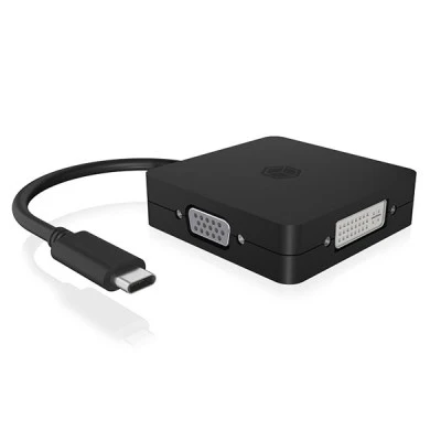 Σταθμός σύνδεσης από USB Type-C σε DisplayPort, HDMI DVI-D ή VGA με ενσωματωμένο καλώδιο 0.15m