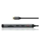 Σταθμός σύνδεσης IB-DK4060-CPD  ICY BOX 12 θυρών με πολλαπλές λειτουργίες για laptop από μία μόνο σύνδεση USB 3.2 Gen 2x1 Type-C.