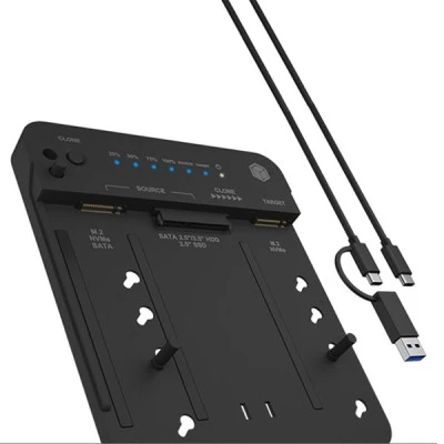Docking Station για σκληρούς δίσκους 1x SATA HDD/SSD 2.5" & 3,5" 2x M.2 με σύνδεση USB 3.2 Gen 2x1 με λειτουργία Cloning Docking Station για σκληρούς δίσκους 1x SATA HDD/SSD 2.5" & 3,5" 2x M.2 με σύνδεση USB 3.2 Gen 2x1 με λειτουργία Cloning
