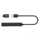 Σταθμός σύνδεσης ICY BOX 4 θυρών USB 3.2 Gen 1x1 με ενσωματωμένο καλώδιο