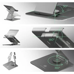 Αναδιπλούμενη βάση στήριξης ICY BOX  για smartphone και tablet έως 12.9" σε ασημί χρώμα 
