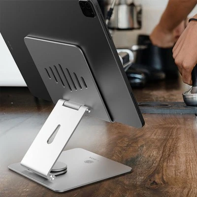 Αναδιπλούμενη βάση στήριξης ICY BOX  για smartphone και tablet έως 12.9" σε ασημί χρώμα 