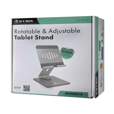 Αναδιπλούμενη βάση στήριξης ICY BOX  για smartphone και tablet έως 12.9" σε ασημί χρώμα 
