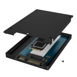 Μετατροπέας M.2 SATA SSD σε 2.5" SSD με απεριόριστη χωρητικότητα σκληρού δίσκου σε μαύρο χρώμα