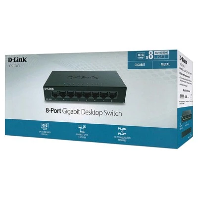 Μεταγωγέας δικτύου D-LINK 8-Port Gigabit Ethernet 10/100/1000 Unmanaged Desktop Switch