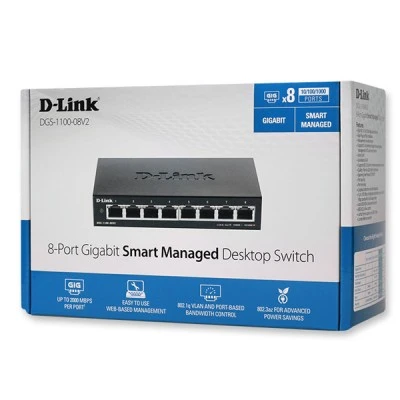 Μεταγωγέας δικτύου D-LINK 8-Port Smart Managed Gigabit Desktop Switch με λειτουργία Plug and Play