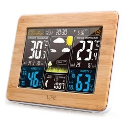 Μετεωρολογικός σταθμός Bamboo με ασύρματο εξωτερικό αισθητήρα έγχρωμη οθόνη LCD 5.7