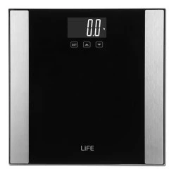 Γυάλινη ηλεκτρονική ζυγαριά μπάνιου  LiFE CARDIO με λιπομέτρηση 7 σε 1 με εύρος μέτρησης 5-180kg
