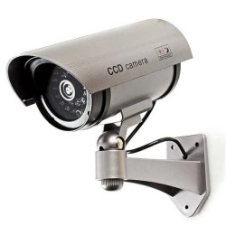 Ομοίωμα κάμερας Security για εξωτερικό χώρο με IR LED με βάση στήριξης για εύκολη εγκατάσταση