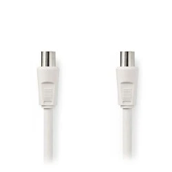 Καλώδιο NEDIS IEC (Coax) αρσ. - IEC (Coax) θηλ με μήκος 2m σε λευκό χρώμα 