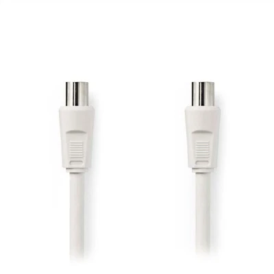 Καλώδιο NEDIS IEC (Coax) αρσ. - IEC (Coax) θηλ με μήκος 2m σε λευκό χρώμα 