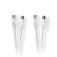 Συνδυασμός καλωδίων NEDIS IEC (Coax) αρσ. - RJ45 CAT6 και IEC (Coax) θηλ - RJ45 CAT6 με μήκος 5m