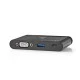 Σταθμός σύνδεσης από USB 3.0 Type-C αρσ. σε USB-C / USB 3.0 / VGA θηλ. σε μαύρο χρώμα