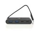  USB 3.0 hub 4 θυρών από Type-C αρσ. σε 2x USB Type-A και 2x USB-C 0,20m σε μαύρο χρώμα