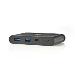 USB 3.0 hub 4 θυρών από Type-C αρσ. σε 2x USB Type-A και 2x USB-C 0,20m σε μαύρο χρώμα USB 3.0 hub 4 θυρών από Type-C αρσ. σε 2x USB Type-A και 2x USB-C 0,20m σε μαύρο χρώμα