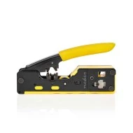 Μεταλλική πρέσα NEDIS κατάλληλη για CAT5/6/7 RJ45 ακροδέκτες σε μαύρο-κίτρινο χρώμα