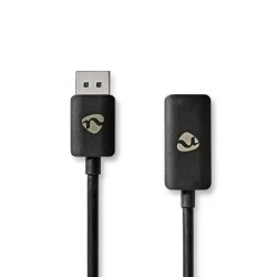 Καλώδιο NEDIS DisplayPort αρσ. σε HDMI θηλ. 0.20m σε μαύρο χρώμα με ανάλυση οθόνης έως 8Κ