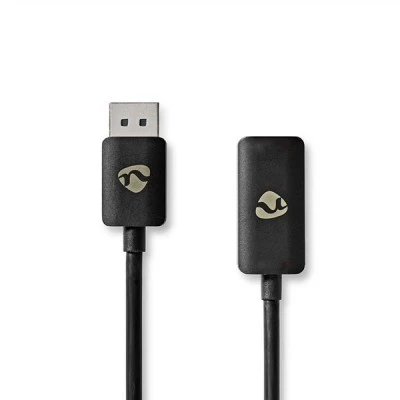 Καλώδιο NEDIS DisplayPort αρσ. σε HDMI θηλ. 0.20m σε μαύρο χρώμα με ανάλυση οθόνης έως 8Κ