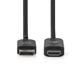 Καλώδιο NEDIS DisplayPort αρσ. σε HDMI αρσ. με μήκος 1.80m σε μαύρο χρώμα Καλώδιο NEDIS DisplayPort αρσ. σε HDMI αρσ. με μήκος 1.80m σε μαύρο χρώμα