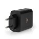 Universal φορτιστής με 2 εξόδους USB-A & USB-C για ταυτόχρονη φόρτιση 3.25A σε μαύρο χρώμα
