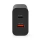 Universal φορτιστής με 2 εξόδους USB-A & USB-C για ταυτόχρονη φόρτιση 3.25A σε μαύρο χρώμα