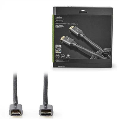 Καλώδιο NEDIS Premium High speed HDMI with Ethernet HDMI αρσ. - HDMI αρσ. με μήκος 10m σε γκρι χρώμα Καλώδιο NEDIS Premium High speed HDMI with Ethernet HDMI αρσ. - HDMI αρσ. με μήκος 10m σε γκρι χρώμα
