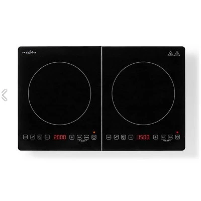 Ηλεκτρική επαγωγική εστία διπλή 3500W με οθόνη LED - πλήκτρα αφής και γυαλιστερό μαύρο φινίρισμα Ηλεκτρική επαγωγική εστία διπλή 3500W με οθόνη LED - πλήκτρα αφής και γυαλιστερό μαύρο φινίρισμα