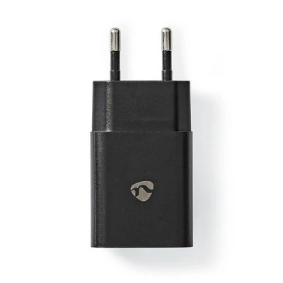 Universal φορτιστής μαύρος με πρακτικό σχεδιασμό USB-A 2.4A συμβατός με όλα τα smartphone & tablet 