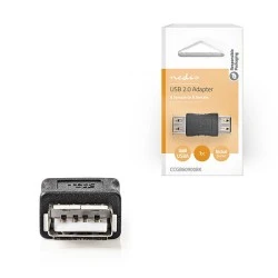  Αντάπτορας USB High-Speed A θηλυκό - USB A θηλυκό σε μαύρο χρώμα