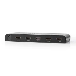 Splitter HDMI 4 θυρών ανθρακί μεταλλικής κατασκευής με λειτουργία EDID και με υποστήριξη 4Κ και 3D