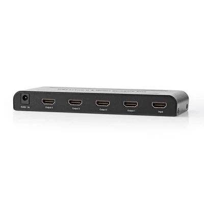 Splitter HDMI 4 θυρών ανθρακί μεταλλικής κατασκευής με λειτουργία EDID και με υποστήριξη 4Κ και 3D