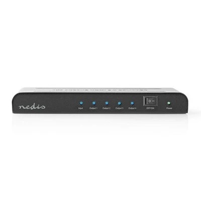 Splitter HDMI 4 θυρών ανθρακί μεταλλικής κατασκευής με λειτουργία EDID και με υποστήριξη 4Κ και 3D