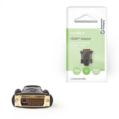 Αντάπτορας HDMI θηλ. - DVI-D 24+1p αρσ. με επίχρυσες επαφές