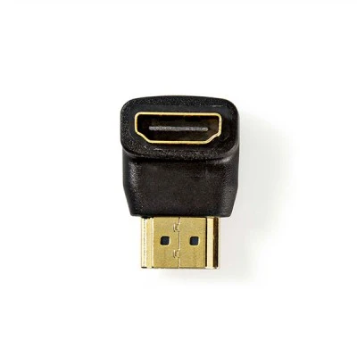 Αντάπτορας HDMI αρσενικό σε HDMI θηλυκό υπό γωνία 90° σε μαύρο χρώμα