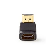Αντάπτορας HDMI αρσενικό σε HDMI θηλυκό υπό γωνία 90° σε μαύρο χρώμα