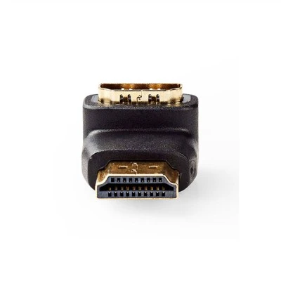 Αντάπτορας HDMI αρσενικό σε HDMI θηλυκό υπό γωνία 90° σε μαύρο χρώμα