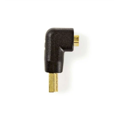 Αντάπτορας HDMI αρσενικό σε HDMI θηλυκό υπό γωνία 90° σε μαύρο χρώμα