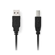 Καλώδιο NEDIS USB High-Speed A αρσενικό σε USB B αρσενικό με μήκος 3m σε μαύρο χρώμα