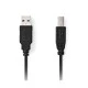 Καλώδιο NEDIS USB High-Speed A αρσενικό σε USB B αρσενικό με μήκος 3m σε μαύρο χρώμα