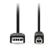 Καλώδιο NEDIS USB High-Speed A αρσενικό σε USB B αρσενικό με μήκος 3m σε μαύρο χρώμα