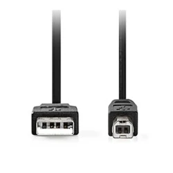 Καλώδιο NEDIS USB High-Speed A αρσενικό σε USB B αρσενικό με μήκος 3m σε μαύρο χρώμα