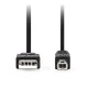 Καλώδιο NEDIS USB High-Speed A αρσενικό σε USB B αρσενικό με μήκος 3m σε μαύρο χρώμα