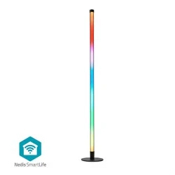 Φωτιστικό δαπέδου  Wi-Fi smart LED NEDIS 10W 180lm με δυνατότητα ρύθμισης χρώματος 2700Κ-6500Κ & φωνητικό έλεγχο 