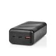 Power Bank NEDIS 30.000 mAh με δύο εξόδους USB 1x USB Type-A, 1x USB Type-C  σε μαύρο χρώμα με δυνατότητα γρήγορης φόρτισης smartphone έως και 12 φορές