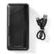 Power Bank NEDIS 30.000 mAh με δύο εξόδους USB 1x USB Type-A, 1x USB Type-C  σε μαύρο χρώμα με δυνατότητα γρήγορης φόρτισης smartphone έως και 12 φορές