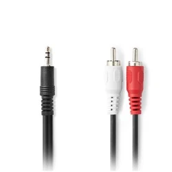 Καλώδιο ήχου NEDIS 3.5mm stereo αρσενικό - 2x RCA αρσενικό μήκους 5m